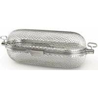 Drehspieß-Korb mit zwei Kammern, Edelstahl