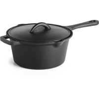 Gußeisen Soßentopf mit Deckel, DM18cm, 2 Liter