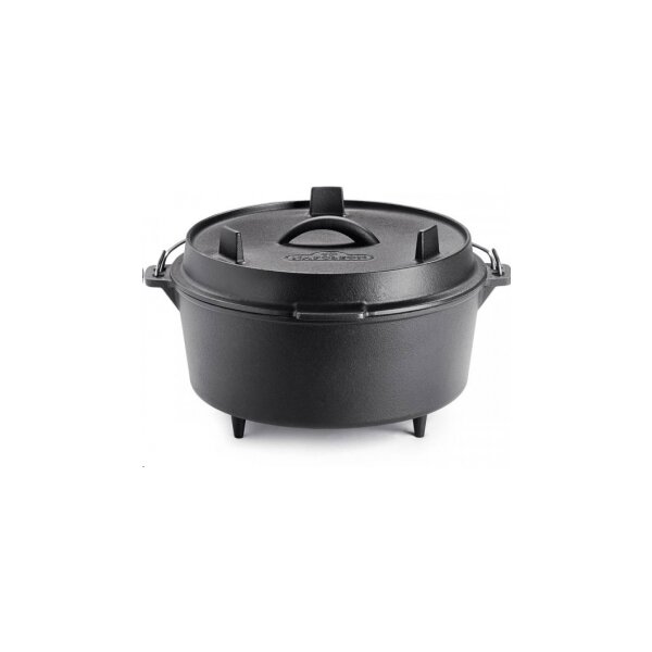 Gußeisen Dutch Oven mit Deckel, DM28cm, 6 Liter