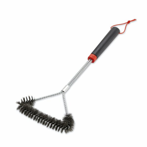 Dreiseitige Grillbürste - 46 cm , miit Edelstahlborsten